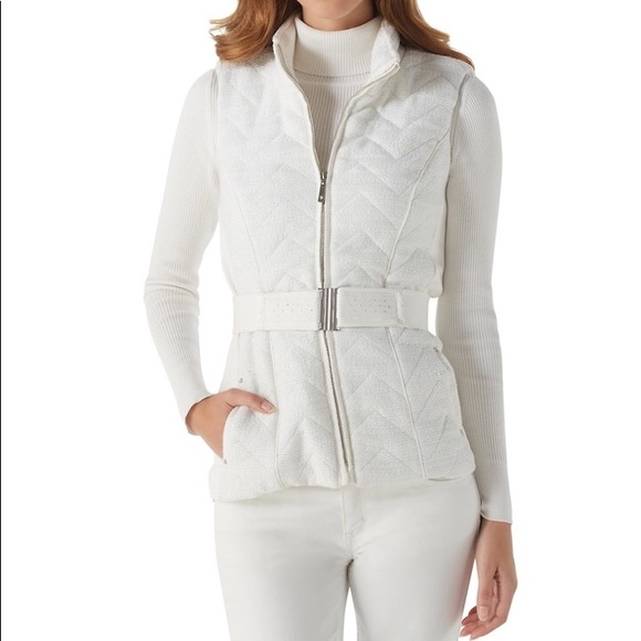 White House Black Market Jackets & Blazers - WHBM TWEED QUILTED VEST